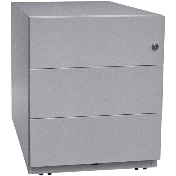 Bisley Stahl-Rollcontainer »Note« mit Universalschubladen, mit Griffleiste silber, 42x49.5x56.5 cm