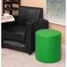 Ebern Designs Logan Round Stool Ottoman Faux Leather in Green | 18 H x 18 W x 18 D in | Wayfair 838EF542DA4F4C62B653D665F701F149