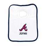 Newborn & Infant White Atlanta Braves Personalized Bib