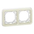 Plexo support 2 postes horizontal composable blanc - Legrand