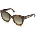 Gucci Women's GG0208S 003 Sunglasses, 3/Brown, 49