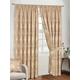 Prime Linens FULLY LINED PENCIL PLEAT LUXURY JACQUARD VIRGINIA CURTAIN (PAIR) (66″x 72″ (167cm x 183cm), Gold)