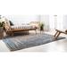 Blue 108 x 0.38 in Area Rug - Highland Dunes Philo Striped Handmade Braided Jute Area Rug Cotton | 108 W x 0.38 D in | Wayfair