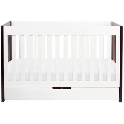Babyletto Mercer 3-in-1 Convertible Crib with Toddler Bed Conversion Kit in Espresso/White