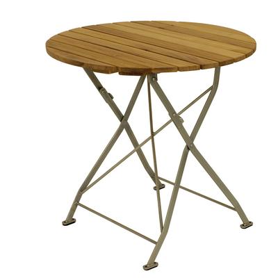 Klapptisch bad tölz 77cm rund, Flachstahl verzinkt + Robinie Image