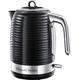 Russell Hobbs Inspire Electric 1.7L Cordless Kettle (Fast Boil 3KW, Black premium textured plastic, high gloss finish, Removable washable anti-scale filter, Pull off lid, Perfect pour spout) 24361