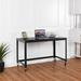 Ebern Designs Lars Credenza Desk Wood/Metal in Black | 29.5 H x 47.2 W x 23.6 D in | Wayfair A0FF392F6B904ADC9CB177CD95938526