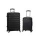 Rockland Speciale Hardside 2-Piece Expandable Spinner Luggage Set, Black, (20/28)