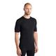 Icebreaker Men's Everyday Short Sleeve Crewe Top - Gym Top - 100% Merino Wool Base Layer - Black, XL