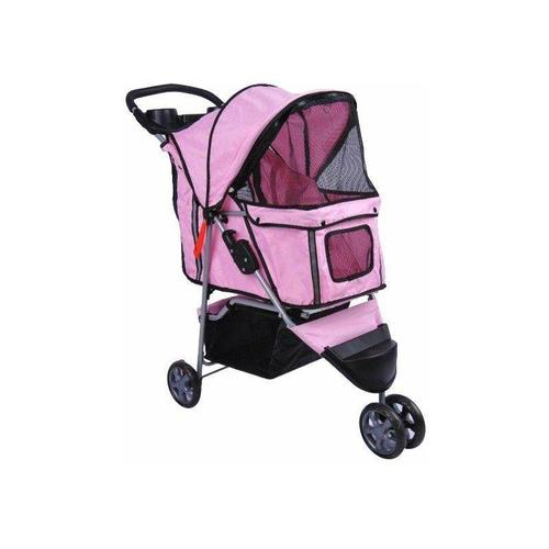 5663-0015Apink Tier-Buggy Hundebuggy mit 3 Rädern, Farbe rosa - Rosa - Bc-elec