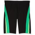 Speedo Men's Endurance+ Launch Splice Jammer Swimsuit, Black/Green, 34