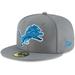 Men's New Era Gray Detroit Lions Omaha 59FIFTY Fitted Hat