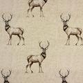 Beige Natural Highland Stags Matte Finish Oilcloth Wipe Clean Tablecloth 132cm x 280cm Rectangle (52" x 111")