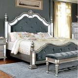 Rosdorf Park Terrence Standard Bed Wood & Upholstered/ in Brown/Gray | 69.75 H x 67.25 W x 90.25 D in | Wayfair E437FFE74880479E81C277D234645185