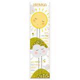 Harriet Bee Tillman Sun & Clouds Personalized Growth Chart Canvas in Green/Yellow | 39 H x 10 W in | Wayfair 23458380EF544A83B0CAEC64DAD18B1A