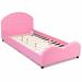 Costway Twin Size Upholstered Platform Toddler Bed with Wood Slat Support