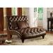 Astoria Grand Munson Chaise Lounge Faux Leather/Wood in Brown | 45 H x 52 W x 70 D in | Wayfair A13F6A12D93A4ECEA664BEDD189F5342