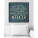 Ebern Designs Dallas Landmarks - Textual Art Print Paper in Blue | 22 H x 22 W x 1.2 D in | Wayfair 1B628930383D4E149C241C44BC0E6AE7