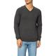 Tommy Hilfiger - Jumper Men - Mens Designer Jumper - Grey Jumper Mens - Men Sweater - Men's Core Cotton-Silk V Neck Jumper - Charcoal - Size L