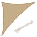 WOLTU Sun Shade Sail 5x5x7 m Right Angle Breathable HDPE Sail Shade UV Block with Free Rope Sunscreen Awning Canopy for Outdoor Garden Patio Yard Party,Sand