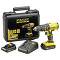 18v CORDLESS LITHIUM STANLEY FATMAX COMBINATION HAMMER/DRILL DRIVER COMPETE KIT x2 LITHIUM BATTERYS PLUS FAST CHARGER by Stanley