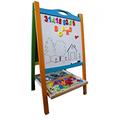 Double Sided Magnetic Whiteboard Chalkboard Painting Easel for Children and Toddlers. No Assembly Required. Art Supplies