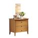 Red Barrel Studio® Hazley 3 - Drawer Solid Wood Nightstand Wood in Brown | 23 H x 24 W x 19 D in | Wayfair 205803E60A954836B2F7847B8BF0CA0A