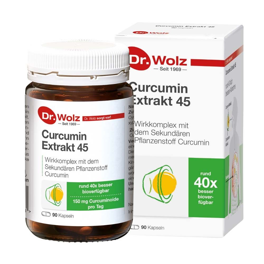 Curcumin Extrakt 45 Dr.Wolz Kapseln 90 St Image