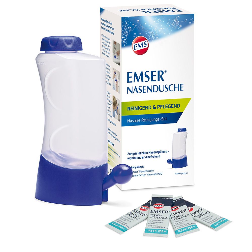 Emser Nasendusche mit 4 Btl.Nasenspülsalz 1 St Kombipackung Image