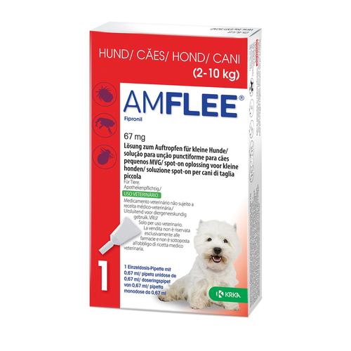 Amflee 67 mg Spot-on Lsg.f.kleine Hunde 2-10kg 3 St Lösung