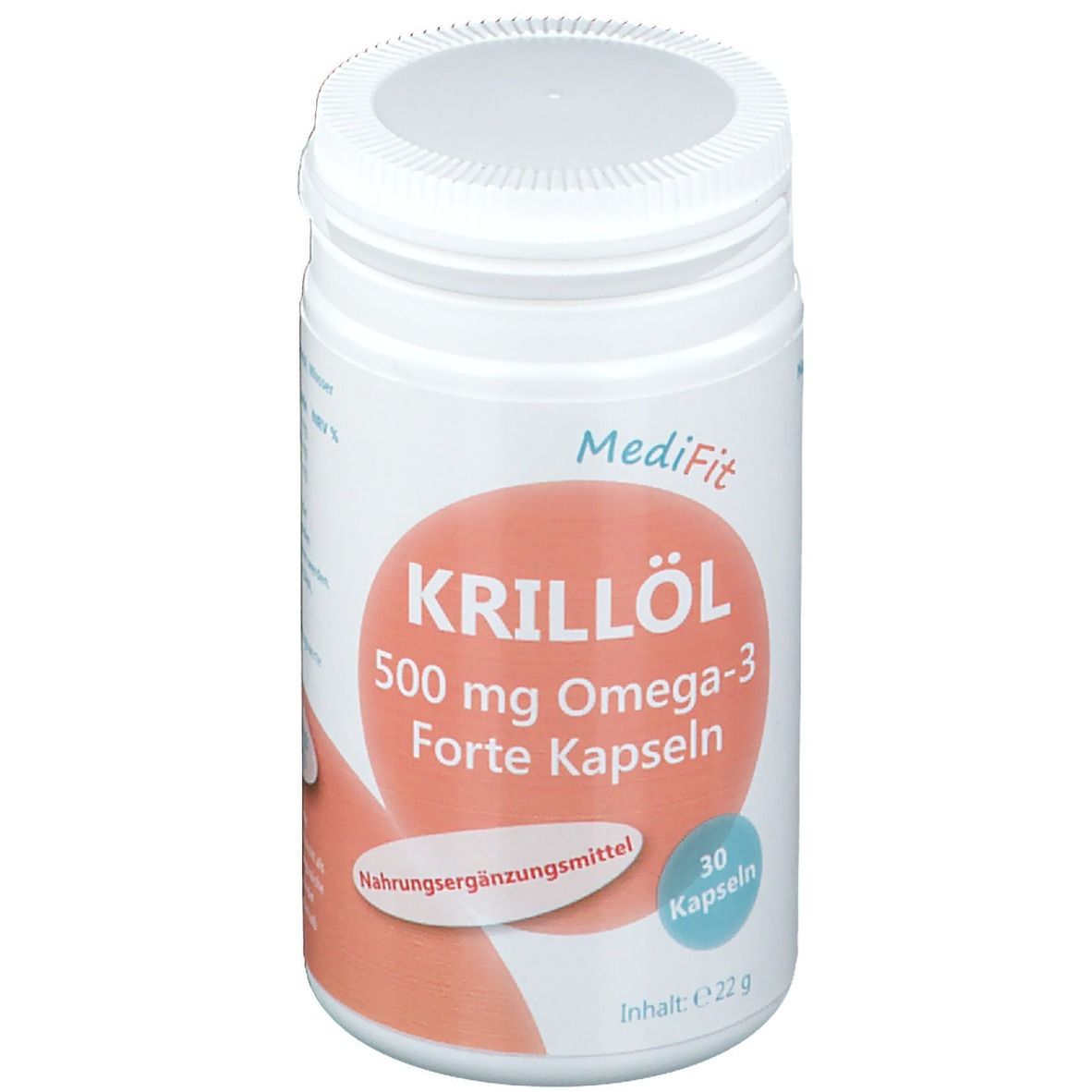 Krillöl 500 mg Omega-3 Forte Kapseln MediFit 30 St Image