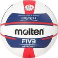 Molten Europe Unisex Adult Ball V5B5000-EN Beach Volleyball Ball - White/Blau/Red, 5