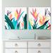 East Urban Home 'Alpinia' 2 Piece Graphic Art Print Set on Canvas in Green/Red | 1.5 D in | Wayfair A55F39A256EA4947AD9034D3933568F8