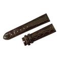 20mm Genuine Crocodile Brown Leather Replacement Watch Strap Band for Rolex Datejust