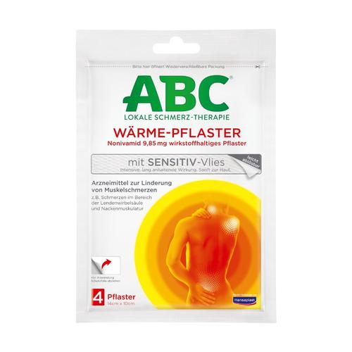 ABC Wärme-Pflaster sensitive Hansaplast med 10x14 4 St Pflaster