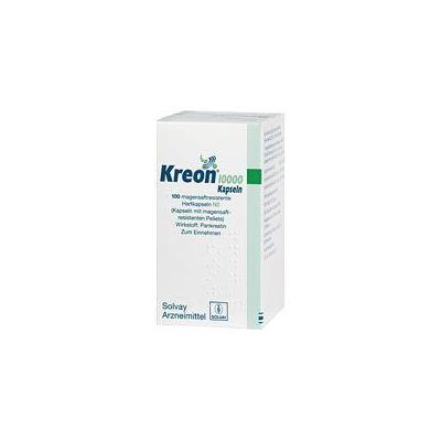 Kreon 10.000 Hartkps.m.magensaftr.überz.Pellets 100 St Hartkapseln mit magensaftresistent überz. Pellets Image