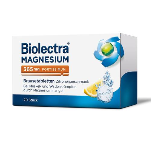 Biolectra Magnesium 365 mg fortissimum Zitrone 20 St Brausetabletten