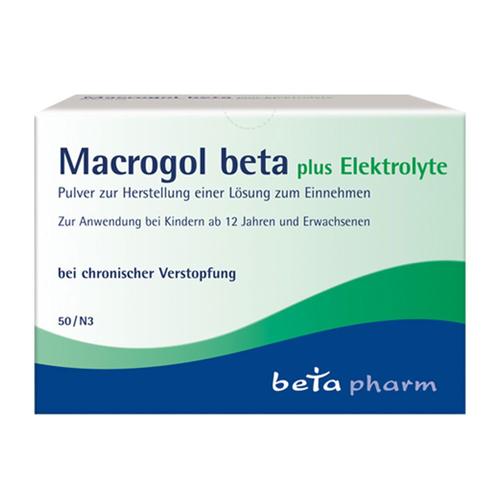 Macrogol beta plus Elektrolyte Plv.z.H.e.L.z.Einn. 50 St Pulver zur Herstellung einer Lösung zum Einnehmen