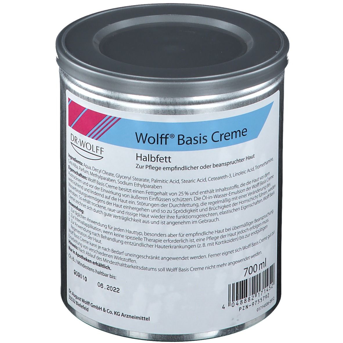 Wolff Basiscreme halbfett 700 ml Creme