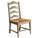 MacKenzie-Dow Nilen Ladder Back Side Chair Upholstered/Fabric in Brown | 41 H x 21.75 W x 19.5 D in | Wayfair 1-9052_Nautilus