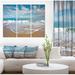 East Urban Home 'Beautiful Waves in Cloudy Sky' Photographic Print Multi-Piece Image on Wrapped Canvas in Blue/White | 28 H x 36 W x 1 D in | Wayfair