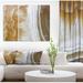 East Urban Home 'Brown Marble Stone' Photographic Print Multi-Piece Image on Wrapped Canvas in Brown/White | 28 H x 36 W x 1 D in | Wayfair