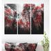 East Urban Home 'Red Tall Trees in White Forest' Photographic Print Multi-Piece Image on Wrapped Canvas in Black/Green/Red | Wayfair