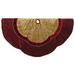 Kurt S. Adler 37754 - TS0180 72"RD/GO CRISS CROSS SCALLOP TRSKRT Christmas Tree Skirts