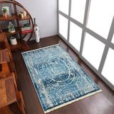 Blue 48 x 0.27 in Area Rug - Bungalow Rose Crayton Oriental Area Rug Polyester | 48 W x 0.27 D in | Wayfair 6F0CBB1D452646CA8992AF0C2A9CCA5E
