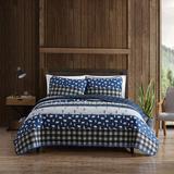 Eddie Bauer Creek Reversible Quilt Set Polyester/Polyfill/Cotton in Blue | Twin Quilt + 1 Sham | Wayfair USHSA91076139