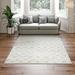 Gray/White 110 x 1.81 in Area Rug - Union Rustic Becton Snow Ivory/Brown Area Rug Polypropylene | 110 W x 1.81 D in | Wayfair WDLN2160 41957788