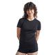 Icebreaker 100% Merino Wool Baselayer, Women's Short Sleeve T-Shirt, Everyday Crewe Gym Top, Running Top, Short Sleeve Top - Black, XS