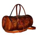 Genuine Leather Duffle Bag Men's Handmade Brown Luggage Weekender Travel Overnight Gym Sports Duffel