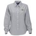 Women's Gray NDSU Bison Velocity Oxford Plus Size Button-Up Long Sleeve Shirt